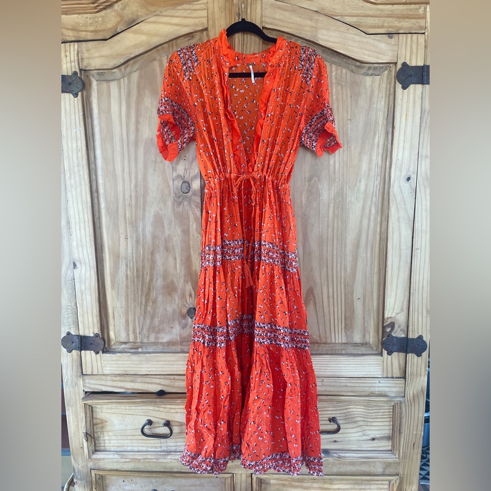 Free People Boho Floral Maxi Dress “Rare Feelings”